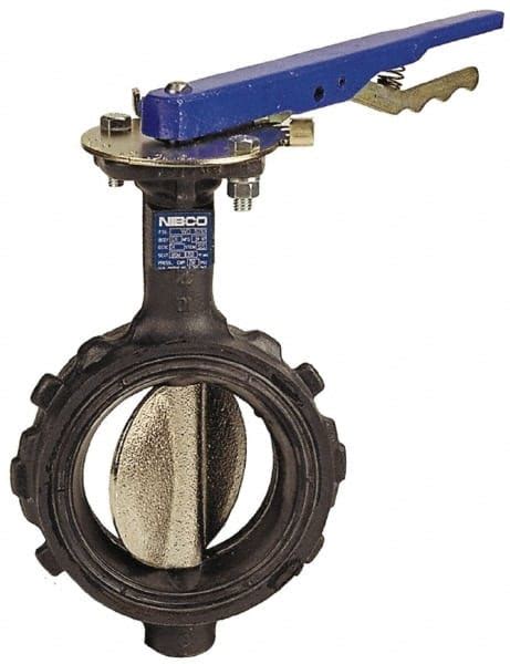 2 Pipe Size Nibco Flanged Style Butterfly Valve 200 Psi Cast Iron