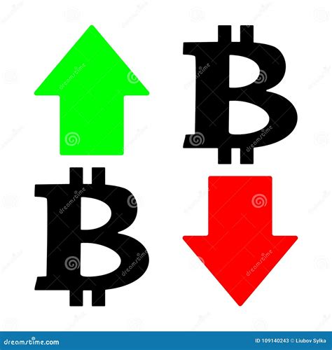 Bitcoin Rate And Falling Icon With Down Arrow Exchange Indicating