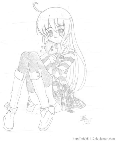 Anime Girl Sketch By Michi1412 On Deviantart