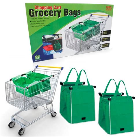 Smart lyfestyle innovations food bags: Grab Bag Reusable Shopping Cart Grocery Bags (Set of 2 ...