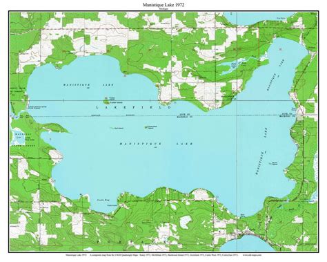 Manistique Lake 1972 Map Reprint Michigan Old Topographic Usgs Custom