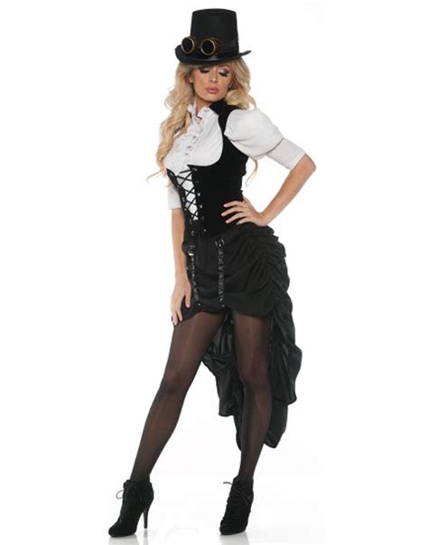 Steam Punk Womens Adult Victorian Dancer Halloween Costume S