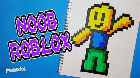 Noob Roblox Pixel Art Pixelados Youtube