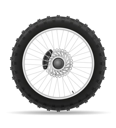 Motorcycle Wheel Tire From The Disk Vector Illustration