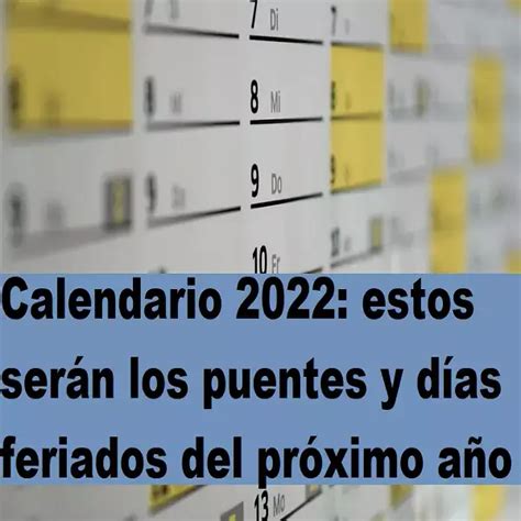 Días Feriados Del Próximo Año Calendarioestos Serán Los Puentes 2024