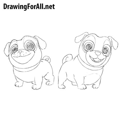 If you're more comfortable drawing with a pencil, then draw with a pencil. How to Draw Puppy Dog Pals | Drawingforall.net