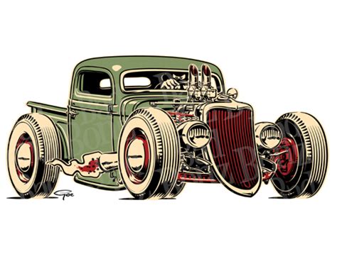 Download this cartoon hot rod vector illustration now. Rat Rod Drawing at GetDrawings | Free download
