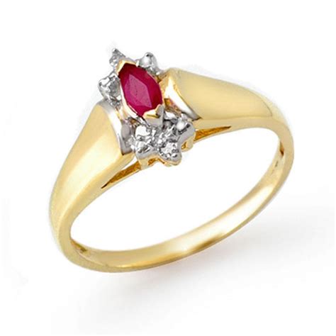 Lot 022 Ctw Ruby And Diamond Ring 10k Yellow Gold Ref 10a9n