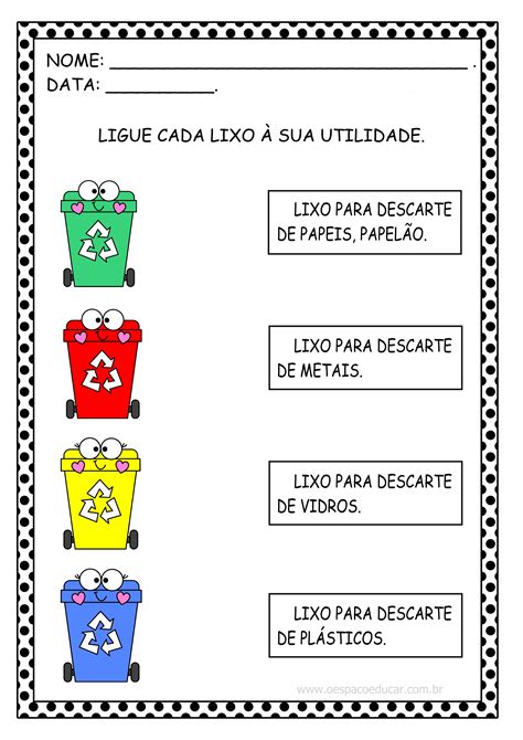 Atividades Sobre Reciclagem Para Educação Infantil