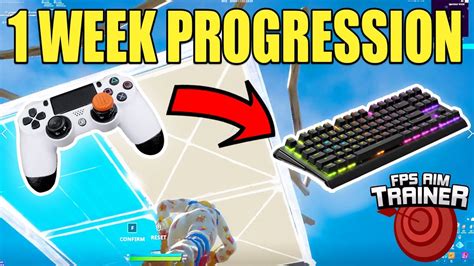 1 Week Keyboard And Mouse Progression With Kovaaks Routine And Fortnite