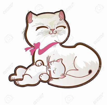 Cat Mother Kitten Mom Clipart Clip Illustration