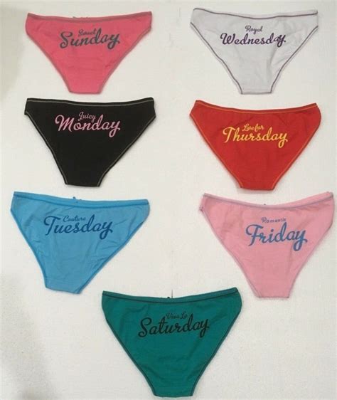 Day Of The Week Panties Set Of 7 Pairs Womens Size Xl 32 36 Hip ⋆ Kari S Closet