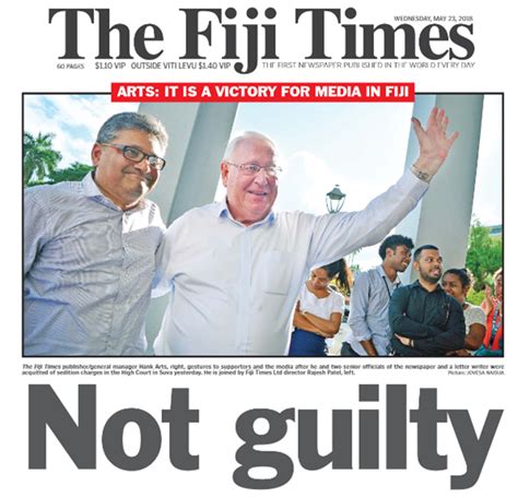 Fiji Times Four ‘relieved Sedition Newspaper Freedom Ordeal Is Over