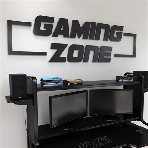 Gaming Zone 3d Wall Decor Video Games Sign Gameroom Sign Geschenken