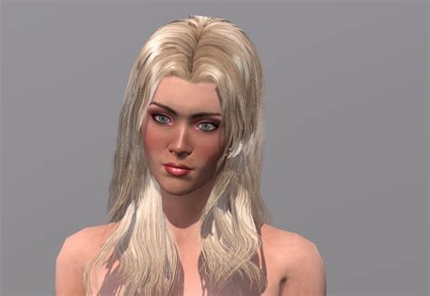 Обнаженная женщина игровой персонаж D Модель blend c d obj fbx Free D
