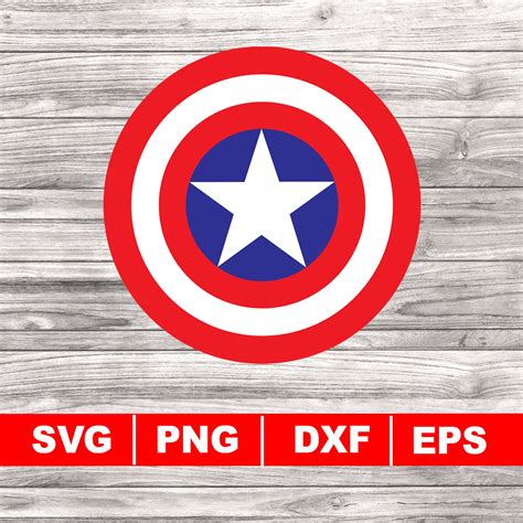 Captain America Shield Svg Png Dxf Eps Superhero Svg Etsy