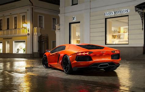 Orange Lamborghini Aventador Supercar Wallpapers Wallpaper Cave