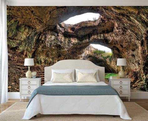 Peel And Stick Wall Mural Wall Mural Cave Removable Etsy Wall Murals Jungle Wallpaper