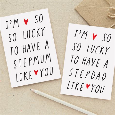 So So Lucky Step Mum Or Dad Card By So Close