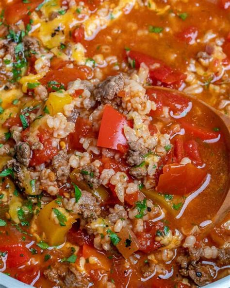 Easy Stuffed Pepper Soup Recipe Healthy Fitness Meals