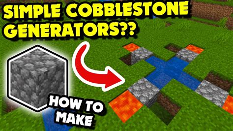 How To Make An Easy Cobblestone Generator In Minecraft Beginners