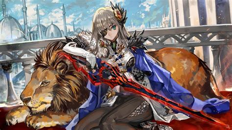 Anime Fantasy Girl Warrior Lion 4k 3840x2160 39 Wallpaper
