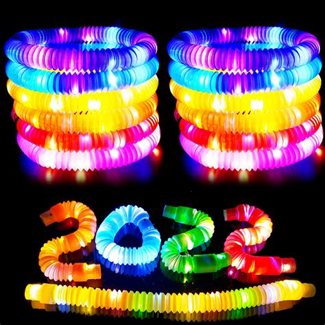 Buy 16 Pc Glow Tubes Light Up Toys Pop Tubesglow In The Dark Party Supplies Large Glow Sensory
