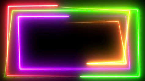 Animation Neon Line Glowing Abstract Glowing Neon Line Frame Pink