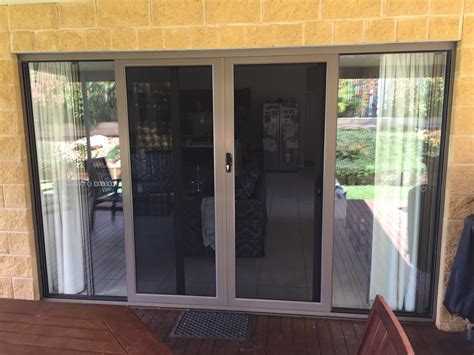 Centre Opening Sliding Security Screen Doors 316 Stainless Mesh