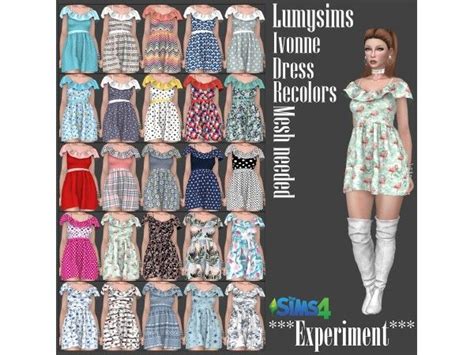 Lumysims Ivonne Dress By Experiment128 The Sims 4 Download