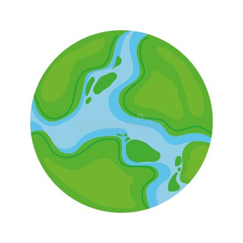 Cartoon Earth Planet Icon Clipart Hand Drawn In Animated Vector Stock