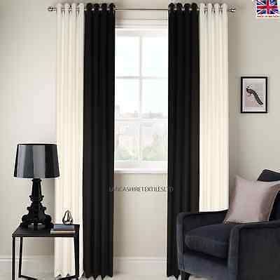 Next day delivery and free returns available. RING TOP FULLY LINED 2 TONE BLACK/CREAM READY MADE PAIR ...