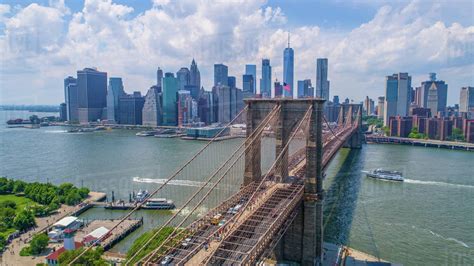 Aerial View Of The Brooklyn Bridge Stock Photo Dissolve
