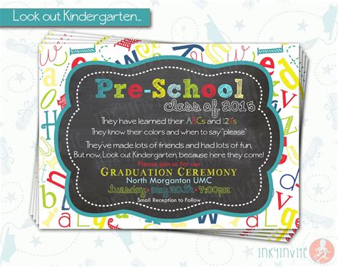 Pre-School Graduation Invitation | Pre-school Class Graduation