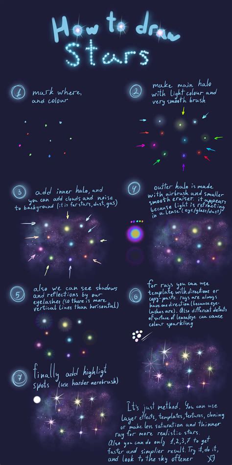 How To Draw Stars Step By Step By Hitryi Pryanik On Deviantart