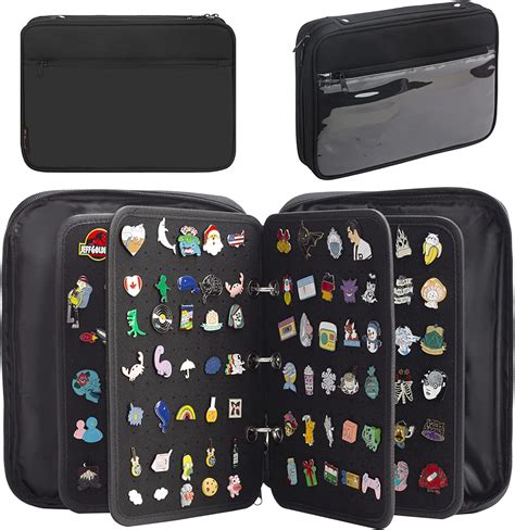 Amazon Com Pacmaxi Enamel Pin Display Pages Pin Carrying Case Pins Collection Storage