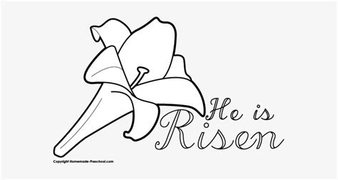 He Is Risen Clip Art Black And White He Is Risen Clipart Png Image