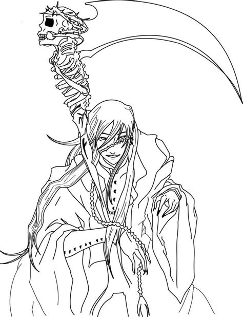 Undertaker From Black Butler 1 Coloring Page Free Printable Coloring
