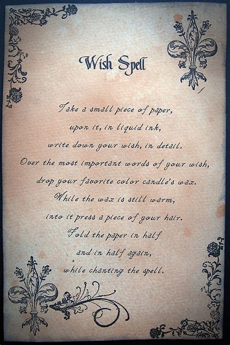 A Bit Of Serendipity Book Of Shadows Spells Witchcraft Wish Spell