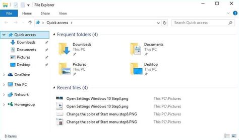 Snelle Toegang Uitschakelen In Windows 10