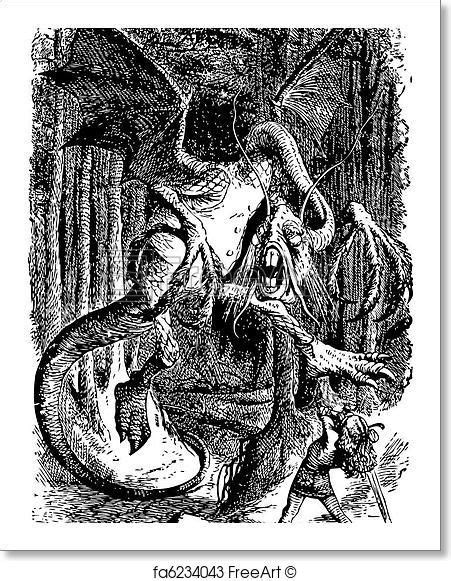 Free Art Print Of The Jabberwocky Through The Looking Glass And What