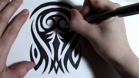 How To Draw A Tribal Half Sleeve Tattoo Design Part 2