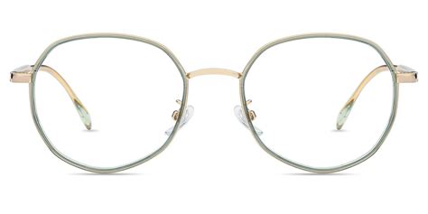 Womens Full Frame Mixed Material Eyeglasses