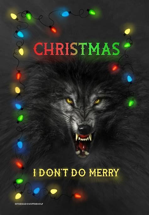 Merry Christmas Werewolf By Wolfshadow27 Redbubble