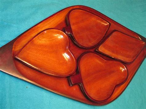 Vintage Wood Card Suits Serving Tray