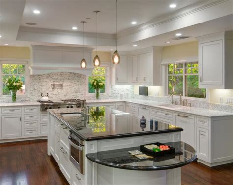 Black Granite Countertop Is Bold Contrast In White Kitchen Hgtv