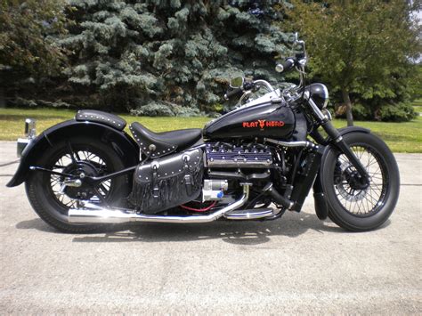 Well you're in luck, because here they come. custom built flathead v8 motorcycle