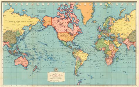 Antique World Map Digital Print World Map Printable Vintage World Map
