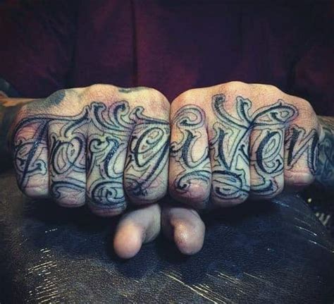 Cool Knuckle Tattoo Words
