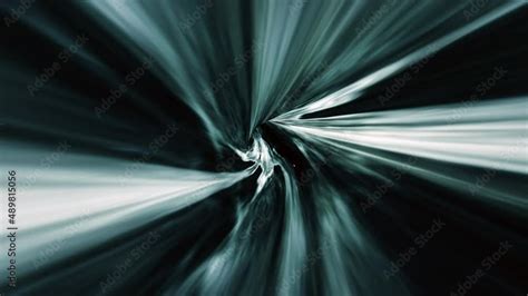 Vidéo Stock Abstract Dark Green Alien Hyperspace Warp Tunnel Through